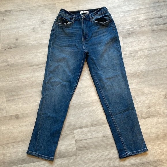 Vervet HIGH RISE CUFFED HEM STRETCH BOYFRIEND JEANS Size 29 - Picture 2 of 6